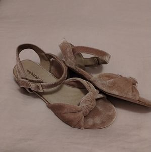 Walking Cradles Blush Velvet Sandals